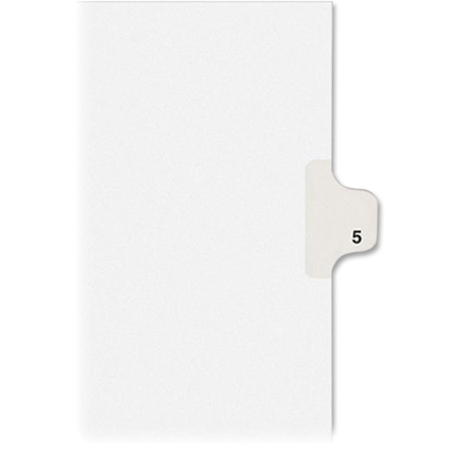 Image of Avery® Preprinted Legal Exhibit Side Tab Index Dividers, Allstate Style, 10-Tab, 5, 11 X 8.5, White, 25/pack