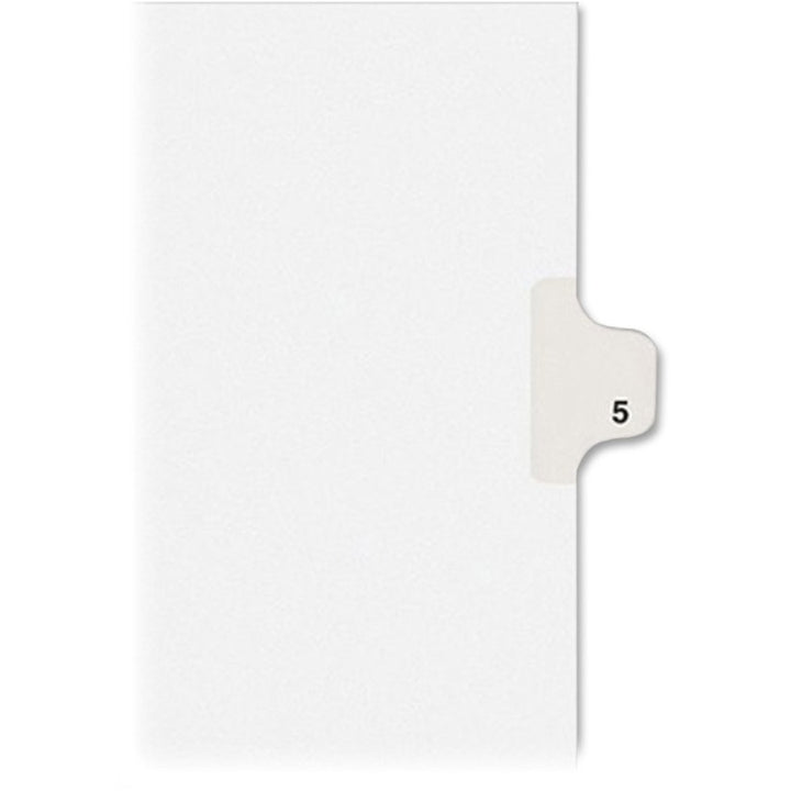 Image of Avery® Preprinted Legal Exhibit Side Tab Index Dividers, Allstate Style, 10-Tab, 5, 11 X 8.5, White, 25/pack