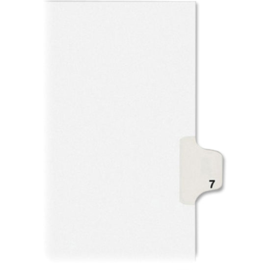 Image of Avery® Index Dividers, Side Tab 7 - 1/25 Cut, 8-1/2"x11", 25/PK, WE