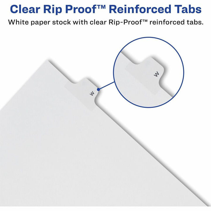 Image of Avery® Index Dividers, Side Tab 7 - 1/25 Cut, 8-1/2"x11", 25/PK, WE