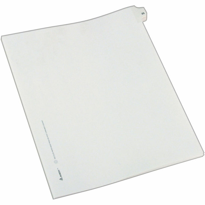 Image of Avery® Preprinted Legal Exhibit Side Tab Index Dividers, Allstate Style, 10-Tab, 25, 11 X 8.5, White, 25/pack