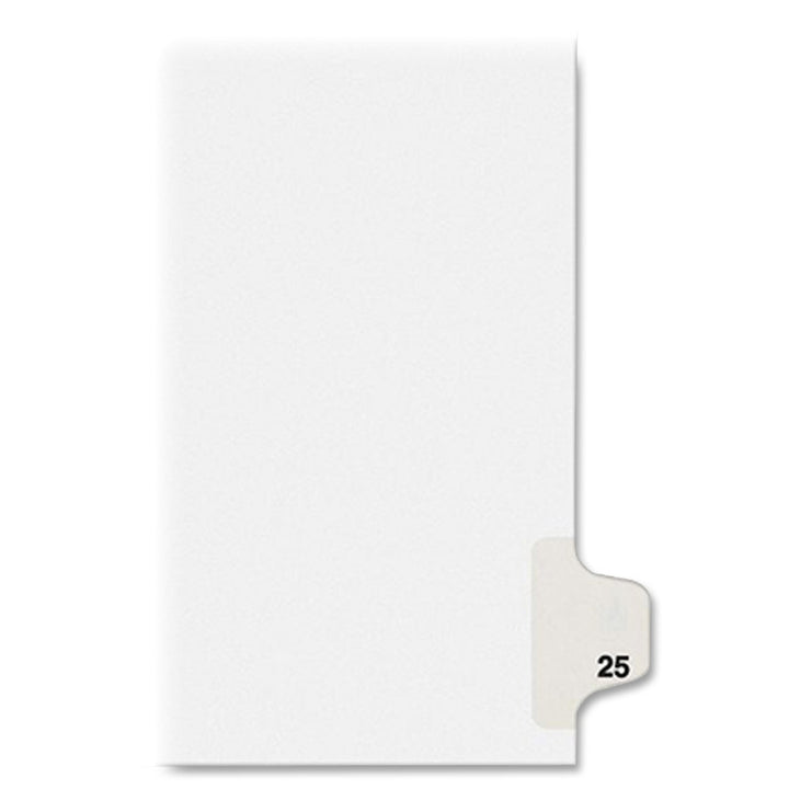 Image of Avery® Preprinted Legal Exhibit Side Tab Index Dividers, Allstate Style, 10-Tab, 25, 11 X 8.5, White, 25/pack