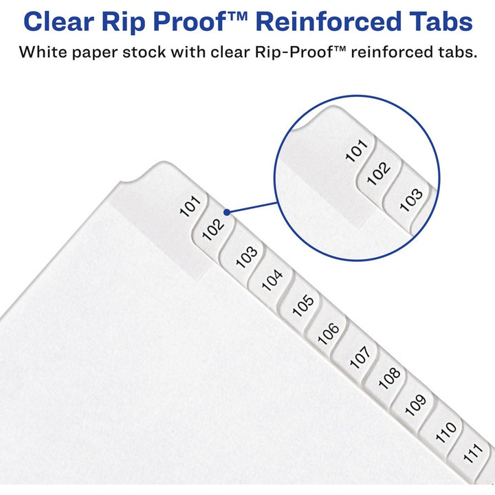Image of Avery® Preprinted Legal Exhibit Side Tab Index Dividers, Allstate Style, 10-Tab, I To X, 11 X 8.5, White, 1 Set