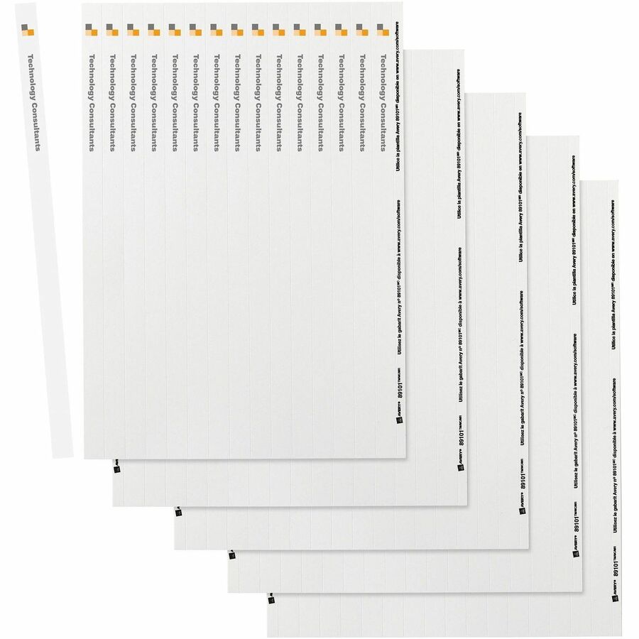 Image of Avery® Binder Spine Inserts, 0.5" Spine Width, 16 Inserts/Sheet, 5 Sheets/Pack