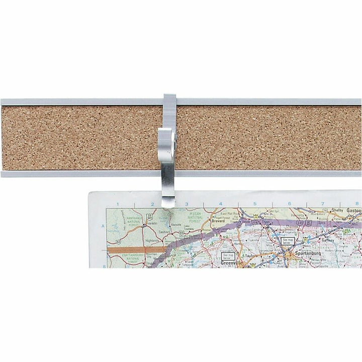 Image of Advantus Map Rail, 2"x8', Satin Aluminum