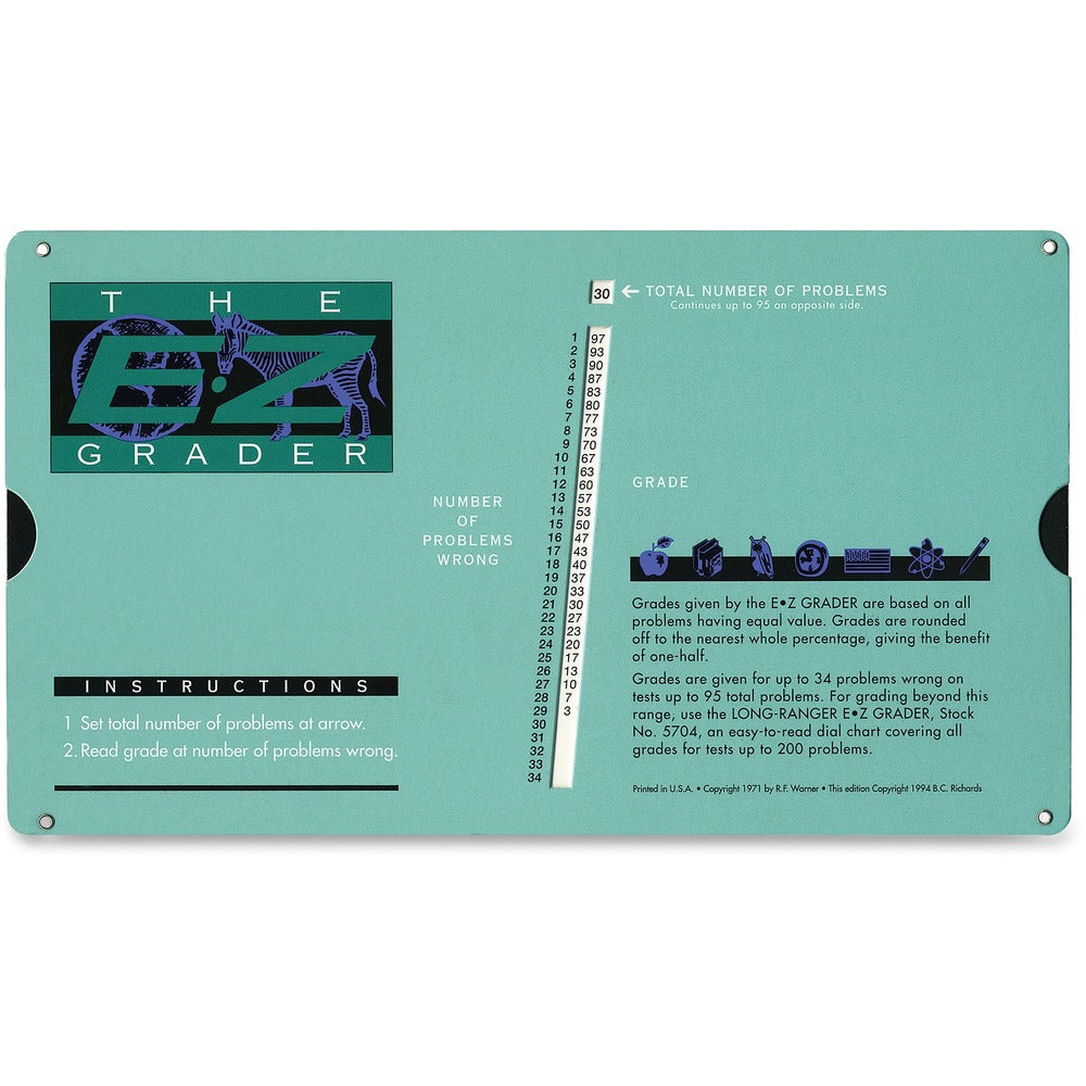 Image of Advantus E-Z Grader Chart, Green