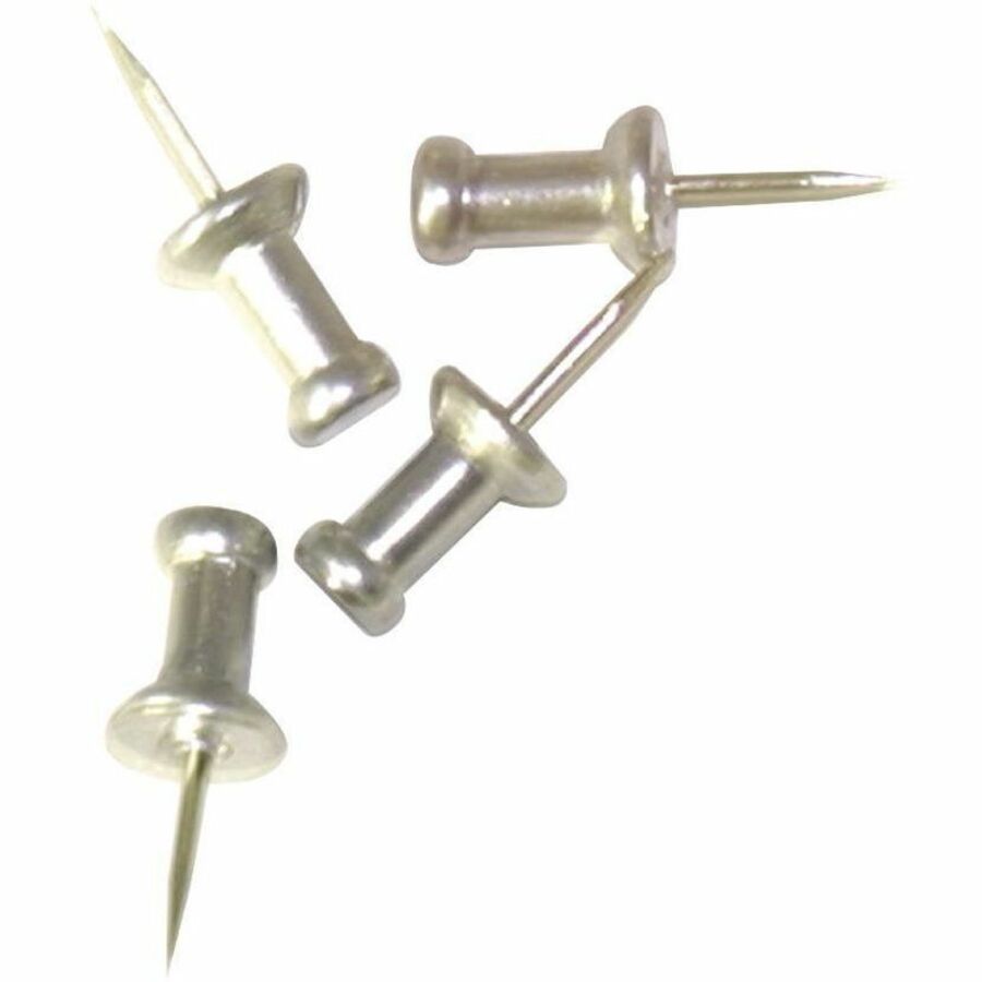 Image of Advantus CPAL5 Aluminum Pushpins, 0.6" Length, Aluminum, 100 / Box