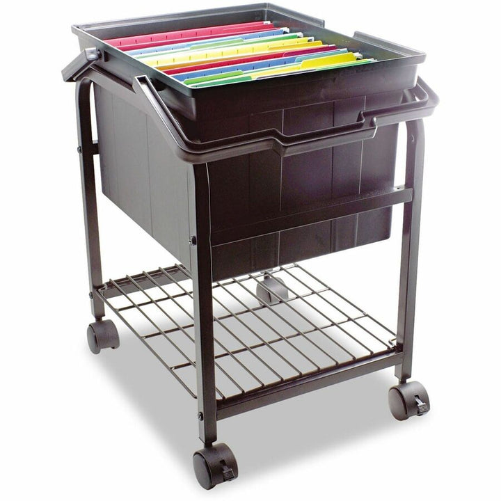 Image of Advantus Heavy-Duty File Shuttle, Metal, 1 Shelf, 17.13" x 14.25" x 20", Black