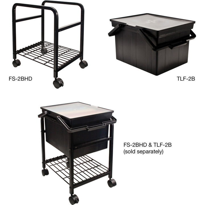Image of Advantus Heavy-Duty File Shuttle, Metal, 1 Shelf, 17.13" x 14.25" x 20", Black