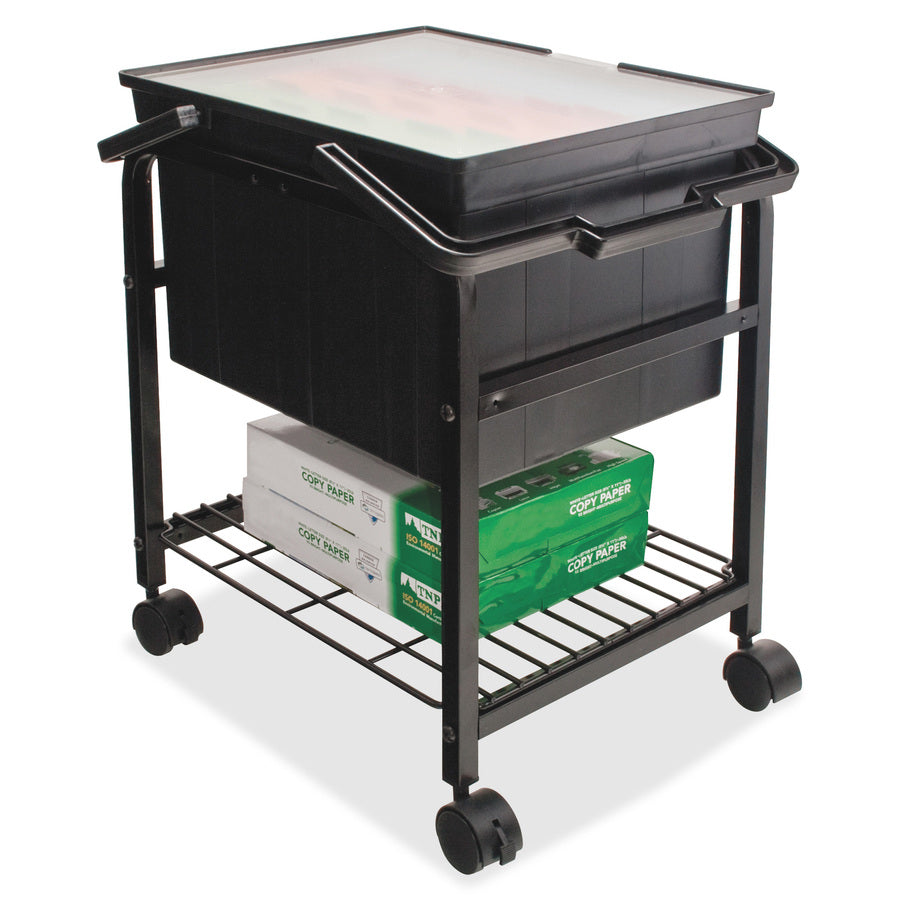 Image of Advantus Heavy-Duty File Shuttle, Metal, 1 Shelf, 17.13" x 14.25" x 20", Black