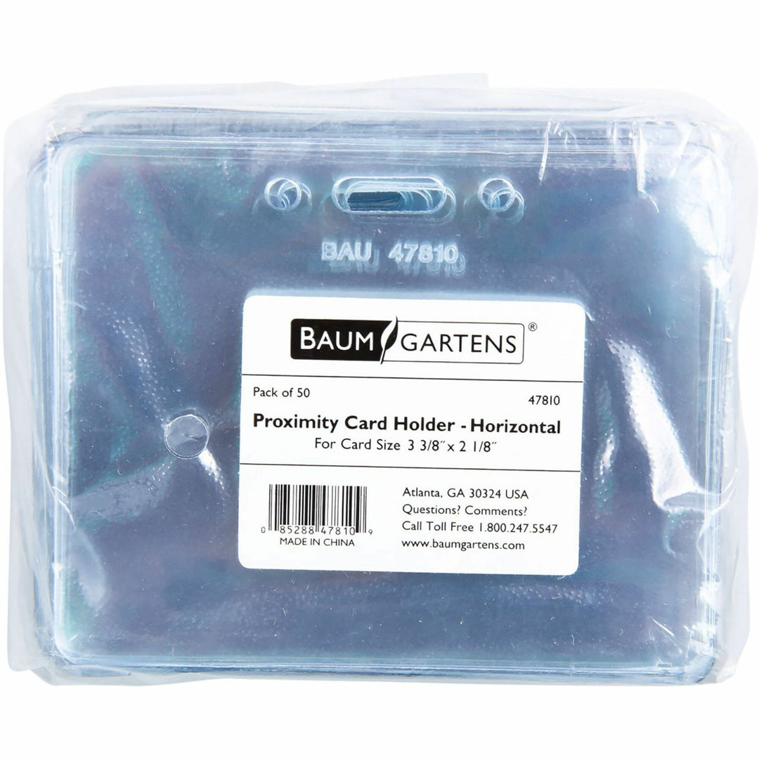 Image of SICURIX® Sicurix Proximity Badge Holder, Horizontal, 4w X 3h, Clear, 50/pack
