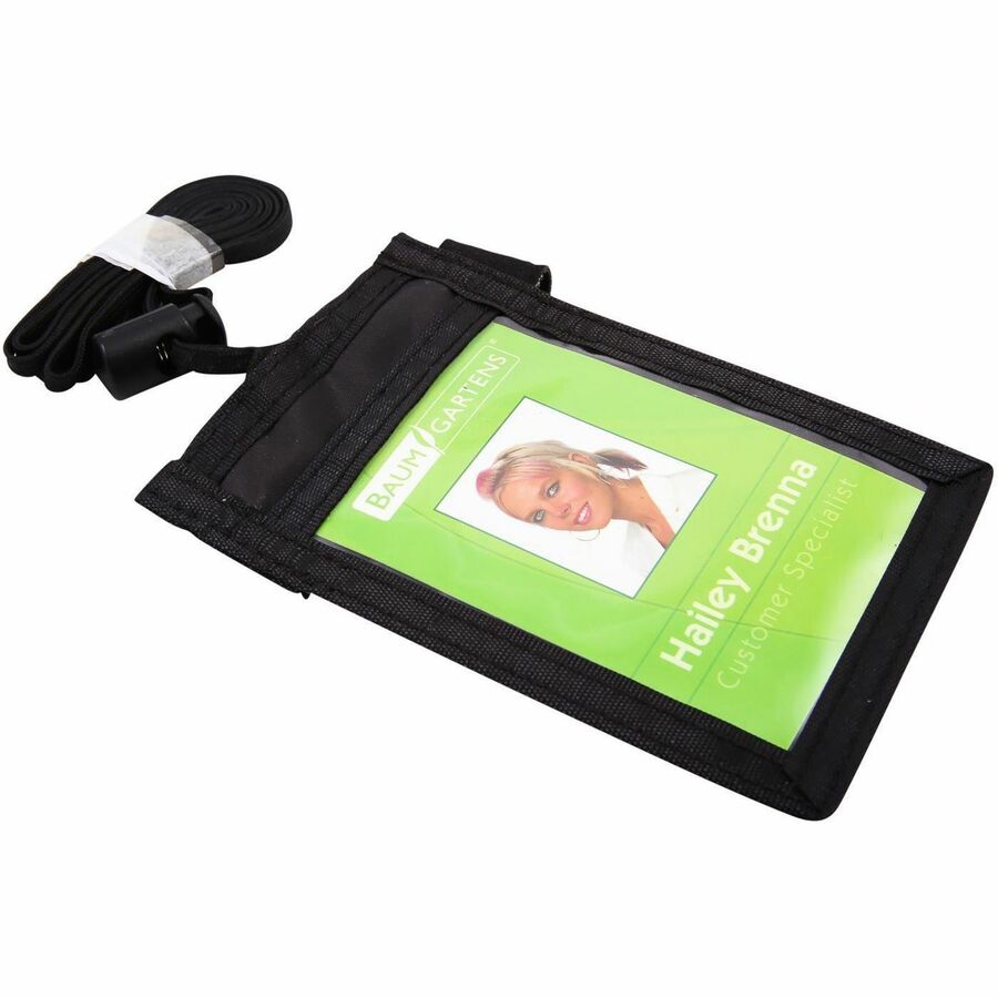 Image of SICURIX® Sicurix Id Neck Pouch, Vertical, 3 X 4 3/4, Black