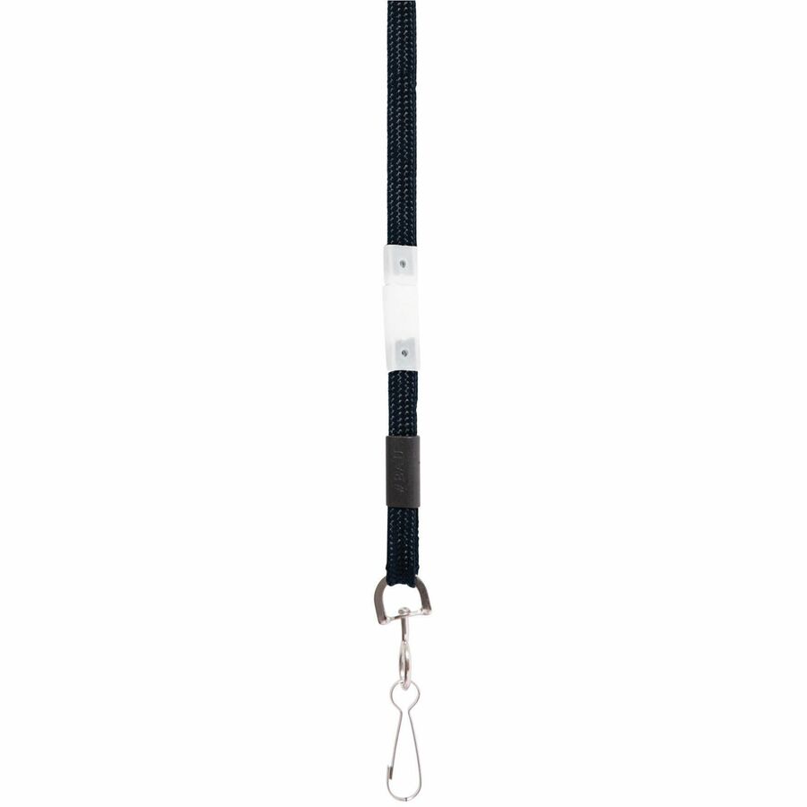 Image of SICURIX® Safety Breakaway Lanyard, Metal Hook Fastener, 36" Long, Black