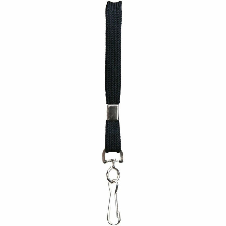 Image of SICURIX 65619 Shoelace-style Flat Hook Lanyard, Hook Attachment, 36" Length, Black, Metal, 100 / Box