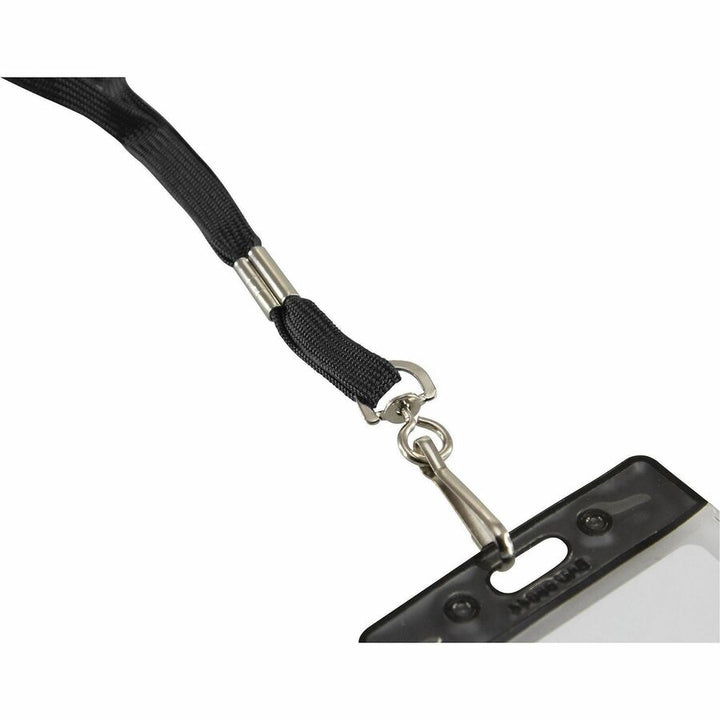 Image of SICURIX 65619 Shoelace-style Flat Hook Lanyard, Hook Attachment, 36" Length, Black, Metal, 100 / Box