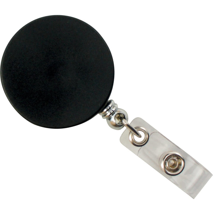 Image of SICURIX® Heavy Duty Id Card Reel, 30" Extension, Black/chrome