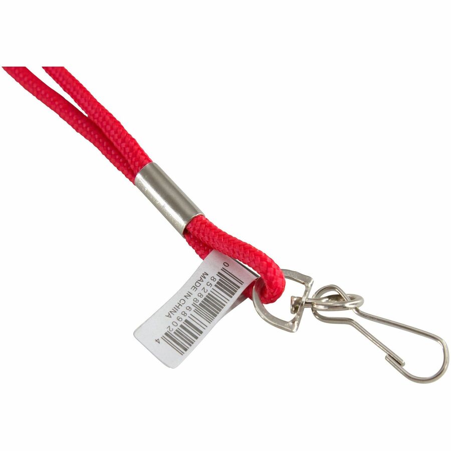 Image of Baumgartens® Standard Lanyard, With Hook, 36" L, Nylon, Red