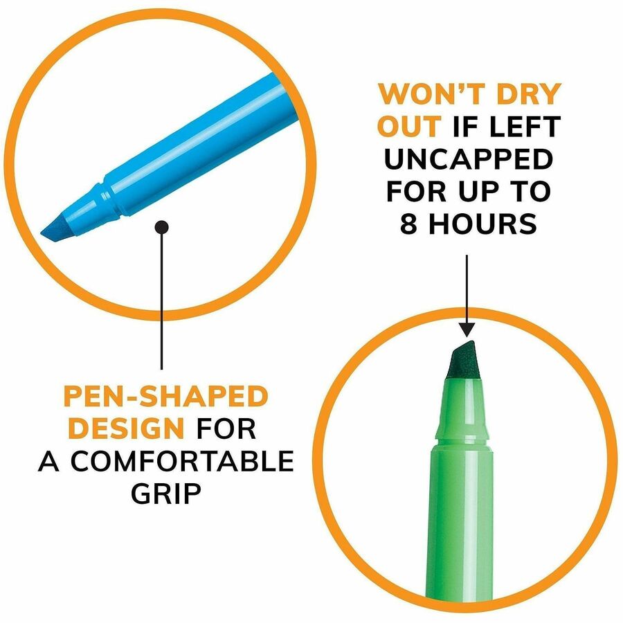 Image of BIC BL11-AST Brite Liner Highlighter, Assorted, Fluorescent Assorted Ink, 12 / Box