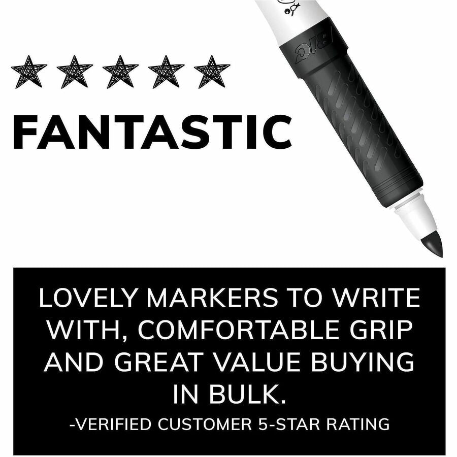 Image of BIC® Intensity Low Odor Fine Point Dry Erase Marker, Fine Bullet Tip, Blue, Dozen