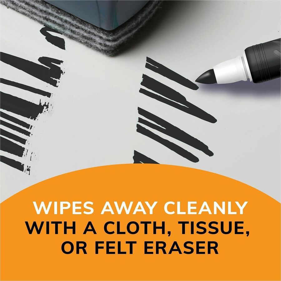 Image of BIC® Intensity Low Odor Fine Point Dry Erase Marker, Fine Bullet Tip, Black, Dozen