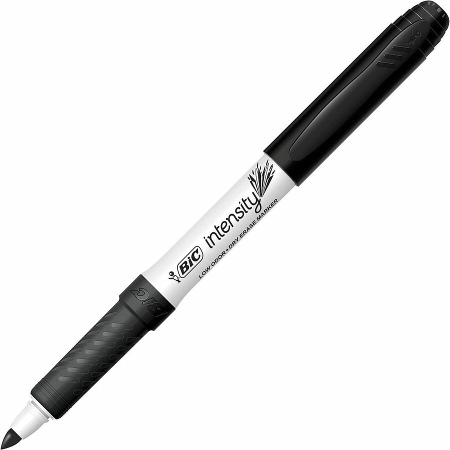Image of BIC® Intensity Low Odor Fine Point Dry Erase Marker, Fine Bullet Tip, Black, Dozen