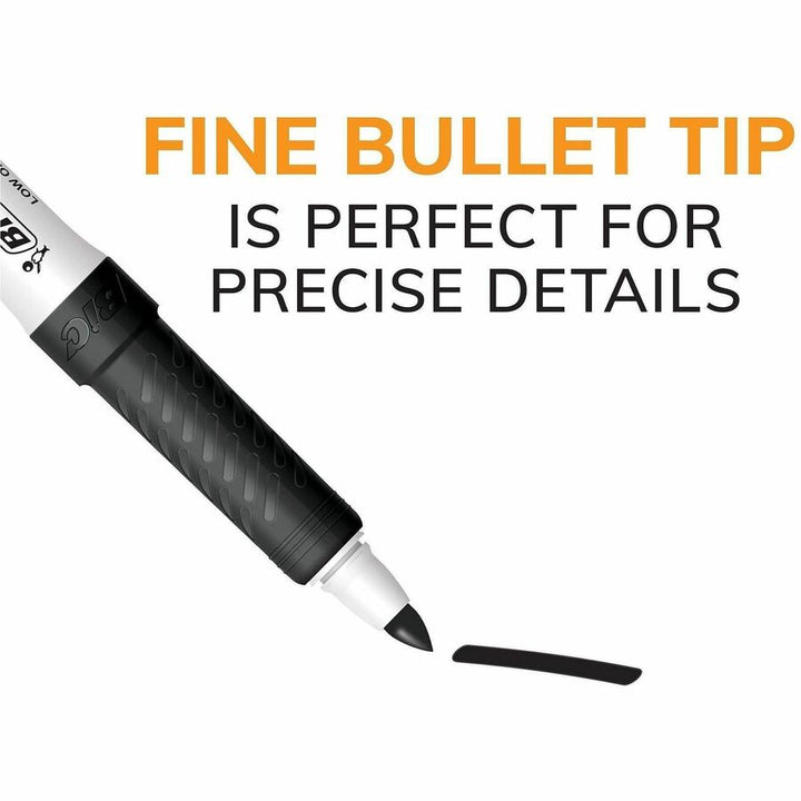 Image of BIC® Intensity Low Odor Fine Point Dry Erase Marker, Fine Bullet Tip, Black, Dozen