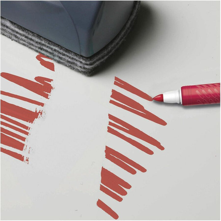Image of BIC® Intensity Low Odor Fine Point Dry Erase Marker, Fine Bullet Tip, Red, Dozen