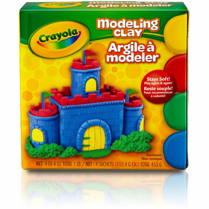 Image of Crayola 57-0300 Non-Drying Modeling Clay, Clay Craft, Red, Blue, Yellow, Green, 1 Box