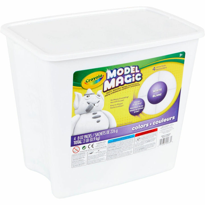 Image of Crayola 57-4400 Model Magic Modeling Clay, Clay Craft, 8.50" H x 8.50" W x 5.50" Depth, White, 1 Box