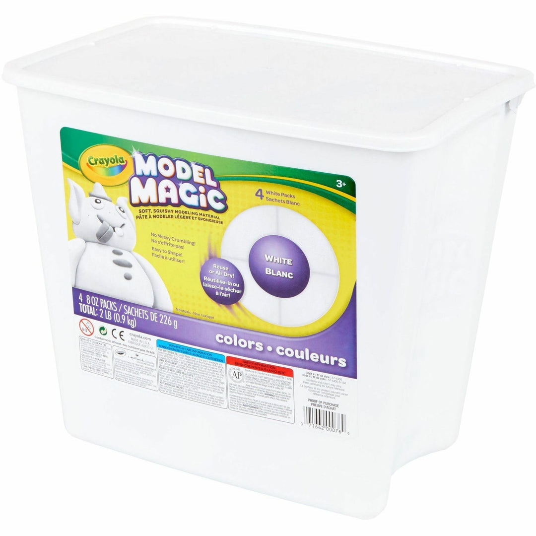 Image of Crayola 57-4400 Model Magic Modeling Clay, Clay Craft, 8.50" H x 8.50" W x 5.50" Depth, White, 1 Box
