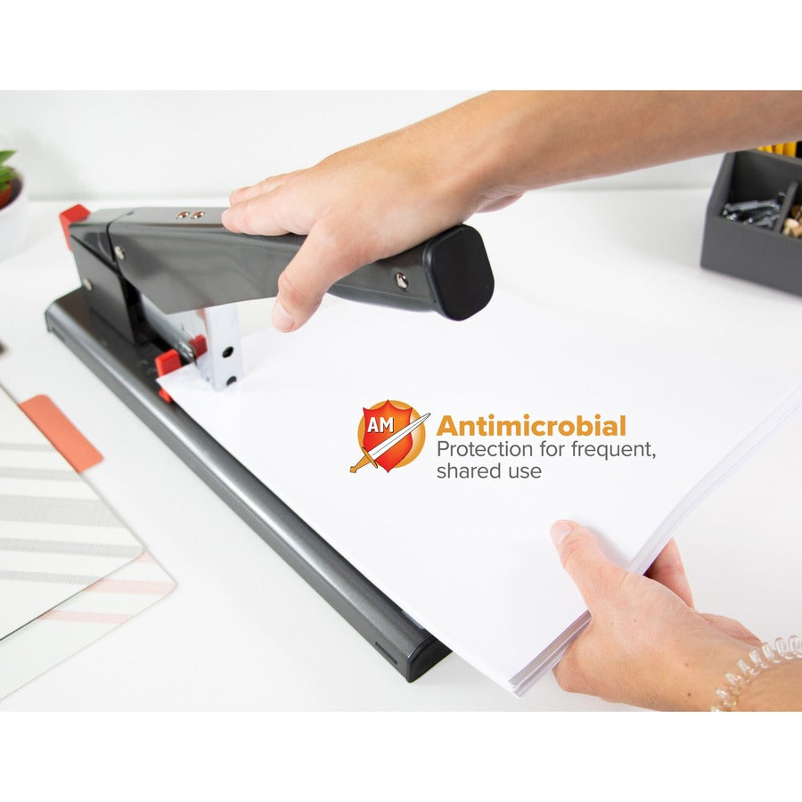 Image of Bostitch® Antimicrobial 215-Sheet Extra Heavy-Duty Stapler, 215-Sheet Capacity, Black