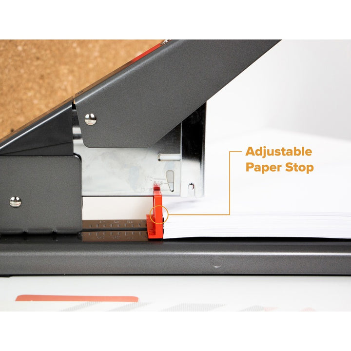 Image of Bostitch® Antimicrobial 215-Sheet Extra Heavy-Duty Stapler, 215-Sheet Capacity, Black