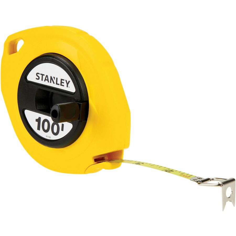 Image of Stanley® Long Tape Measure, 1/8" Graduations, 100 ft, Yellow
