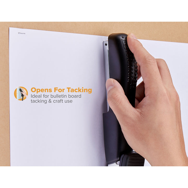 Image of Bostitch® Ergonomic Desktop Stapler, 20-Sheet Capacity, Black