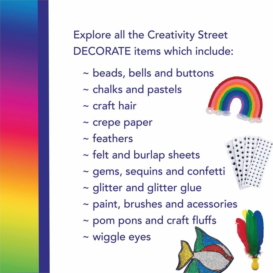 Image of Creativity Street 3904 One Pound Felt Sheets, 30 Piece(s), 9" W x 12" Length, Assorted, 1 Pack