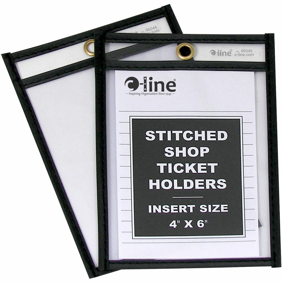 Image of C-Line® Shop Ticket Holder, Stitched, 4"x6", 25/BX, Clear Vinyl