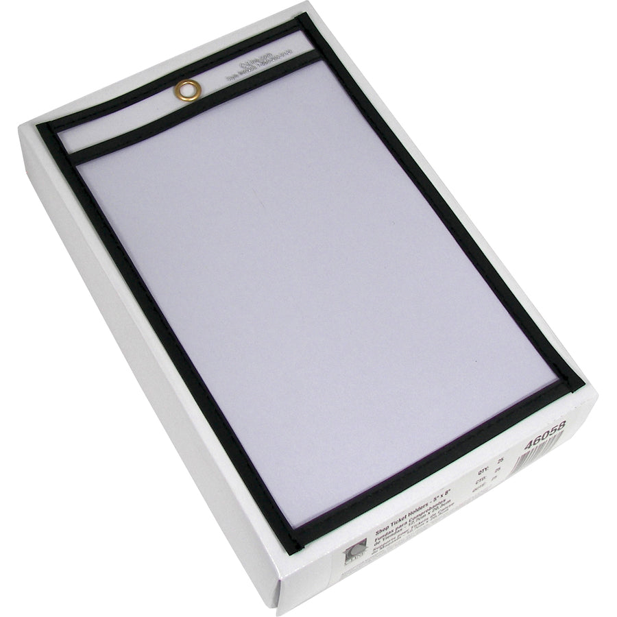 Image of C-Line® Shop Ticket Holders, Stitched, Both Sides Clear, 25 Sheets, 5 X 8, 25/box