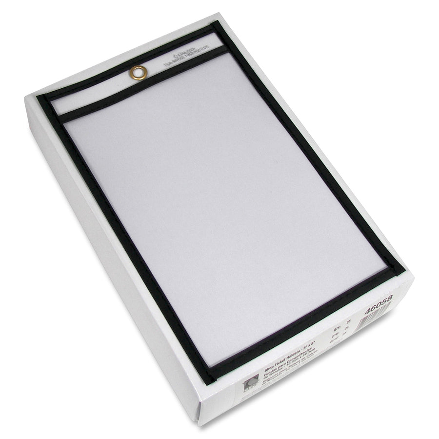 Image of C-Line® Shop Ticket Holders, Stitched, Both Sides Clear, 25 Sheets, 5 X 8, 25/box