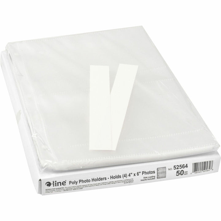 Image of C-Line® Photo Holders, Side Load, Holds 4 Photos, 4"x6", 50/BX, CL