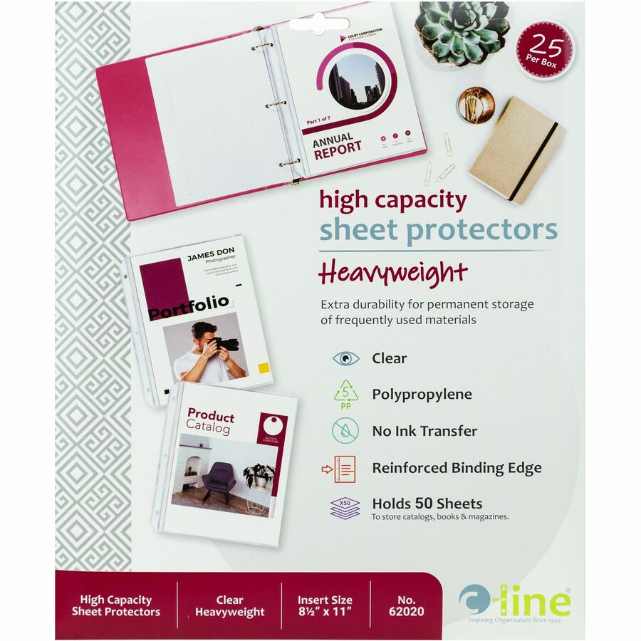 Image of C-Line® High Capacity Polypropylene Sheet Protectors, Clear, 50", 11 x 8.5, 25/BX