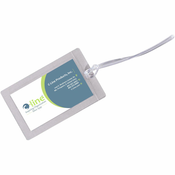Image of C-Line® Luggage Tags, Laminated, 4-9/16"x2-13/16",10/PK,Clear
