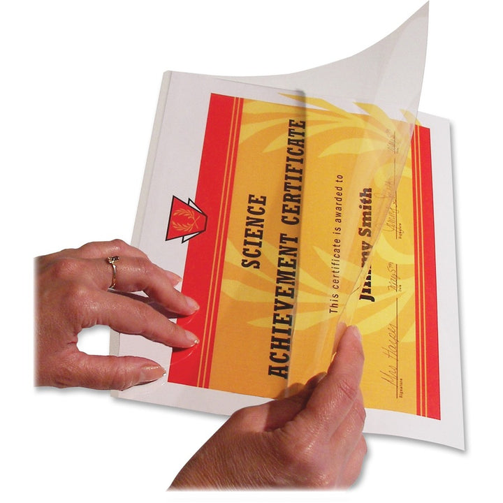 Image of C-Line® Quick Cover Laminating Pockets, 12 Mil, 9.13" X 11.5", Gloss Clear, 25/box