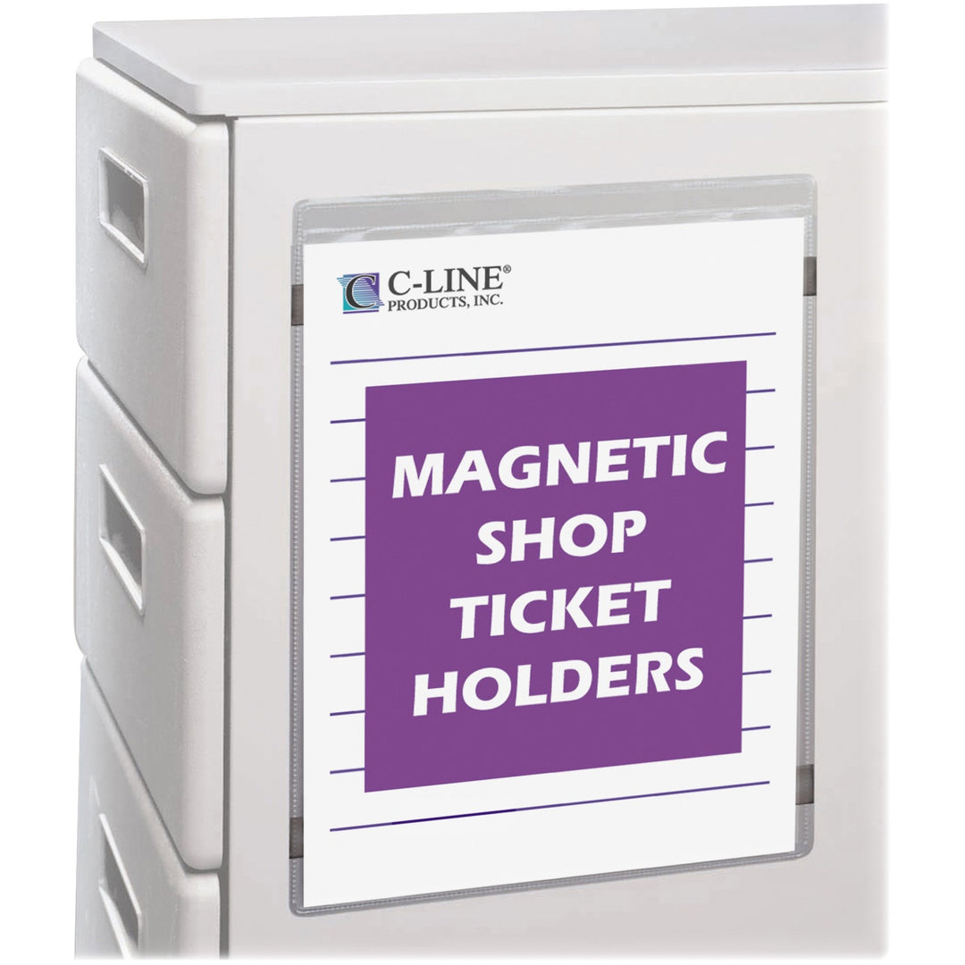 Image of C-Line® Magnetic Shop Ticket Holders, Super Heavyweight, 50 Sheets, 9 x 12, 15/Box