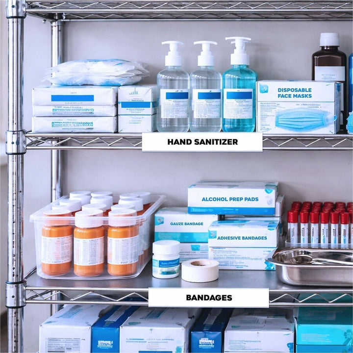 Image of C-Line 87227 Magnetic Shelf/Bin Label Holders, 1" W x 6" Length, Plastic, Clear, 10 / Pack