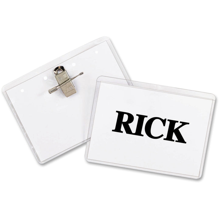 Image of C-Line® Name Badge Kits, Top Load, 4 X 3, Clear, Combo Clip/pin, 50/box