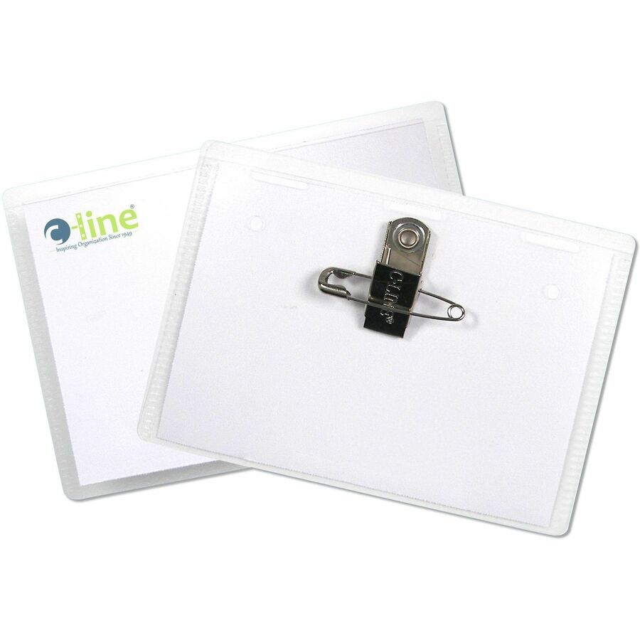 Image of C-Line® Name Badge Kits, Top Load, 4 X 3, Clear, Combo Clip/pin, 50/box