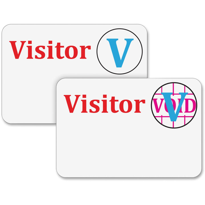 Image of C-Line® Time's Up! Self-Expiring Visitor Badges, One-Day Badge, 3 X 2, White, 100/box