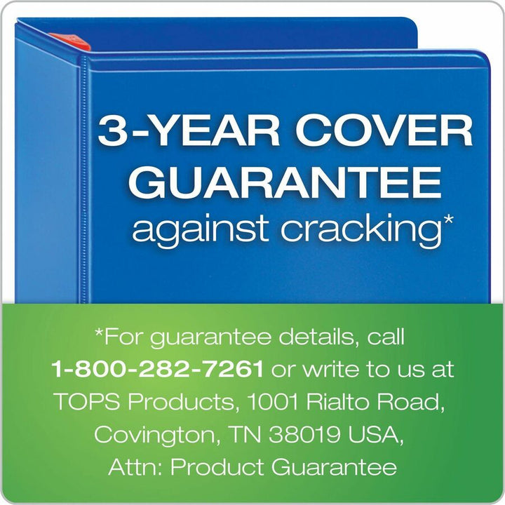 Image of Cardinal® Clearvue Binder, D-Ring,1" Capacity, 11"x8-1/2", Blue