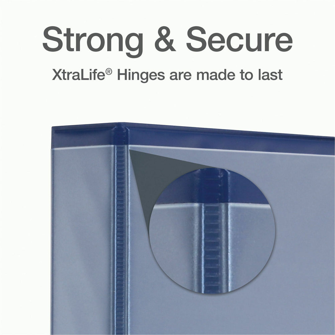 Image of Cardinal® Clearvue Binder, D-Ring,1-1/2" Capacity, 11"x8-1/2", Blue