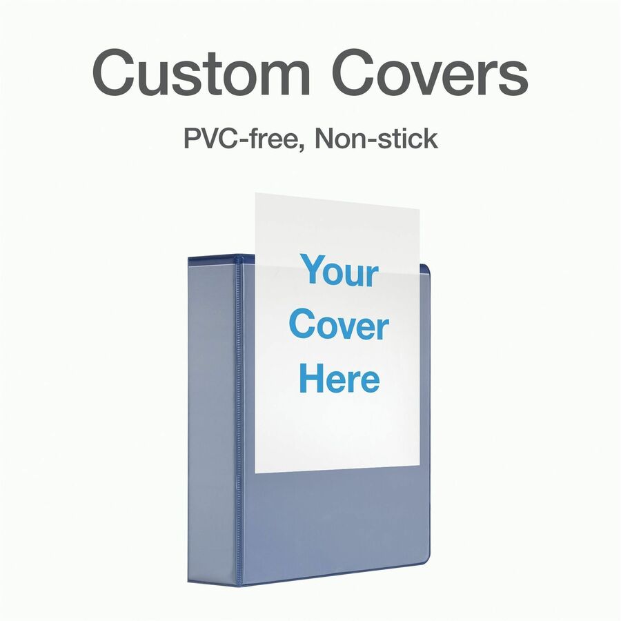 Image of Cardinal® Clearvue Binder, D-Ring, 2" Capacity, 11"x8-1/2", Blue